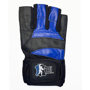 Gants de musculation professionnels bleus et noirs avec bandes de maintien robustes pour les poignets |   Poignée antidérapante de qualité supérieure pour un équipement de musculation ultime - Product Image 4