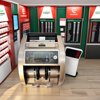 Machine à compter l'argent avec détecteur de billets contrefaits, détection multi-devises, compteur de billets polymères du Mozambique (MZN), USD, EUR et de billets mixtes