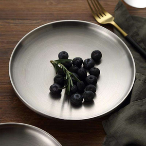 Plato de Barbacoa de Acero Inoxidable de Doble Capa, Plato para Carne, Frutas y Pan, Plato para Barbacoa al Aire Libre y Camping - Product Image 3