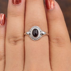 Natural Garnet Gemstone 925 Sterling Silver <b>Ring</b> Handmade <b>Statement</b> <b>Ring</b> Vintage Designer Red Garnet Jewelry for Women Christmas - Product Image 2