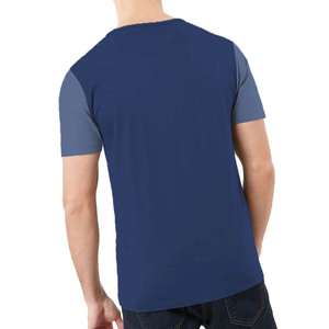 T-shirt formel pour homme en polyester/coton tricoté, imprimé sur mesure, col simple, fin, séchage rapide, respirant, vêtements de sport - Product Image 4