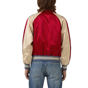 Women's Spring College Satin Baseball <b>Jacket</b> Bomber <b>Varsity</b> <b>Jacket</b> with Filling OEM Design Serviced Men's <b>Jackets</b> - Product Image 2