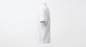 Chemise polo homme en coton blanc, manches courtes, coupe classique, couleur unie, tissu tricoté, style décontracté - Product Image 5