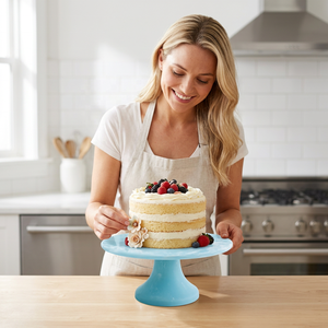 Support à gâteau en résine Aqua Swirl fait main, durable, de luxe, écologique, résistant au four et au lave-vaisselle, plateau de présentation pour mariage, fête, maison - Product Image 3