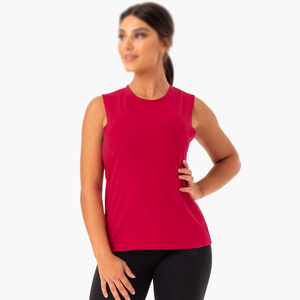 Women's Solid Color Sleeveless Tank <b>Top</b> Collarless Knitted Cotton Casual Breathable Fit Regular Length Front Logo Customizable - Product Image 6