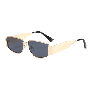 Lunettes de soleil demi-cerclées carrées en métal, protection UV400, durables, tendance, pour hommes et femmes, vente en gros d'usine OEM, prêtes à expédier (RTS), modèle 2026 - Product Image 1