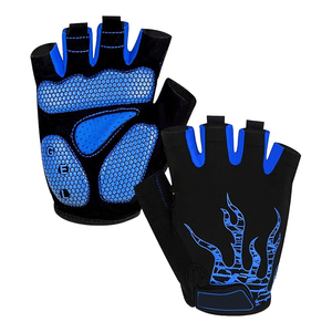 Gants de cyclisme mi-doigts en gros, tissu anti-humidité, paume rembourrée, service OEM, personnalisation de la marque pour les acheteurs d'équipements de cyclisme - Product Image 1