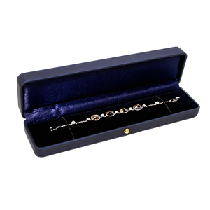 Caja de Almacenamiento para Pulseras de Cuero PU, Rectangular, con Esquinas Redondeadas y Hebilla Decorativa, Organizador de Joyas, 215x55x35mm - Product Image 2