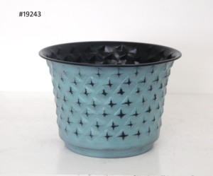 Embossed Metal <b>Planter</b> Bowl Decorative Cachepot for Indoor Plants Round Iron Flower Pot Cover Decorative Embossed Metal Cachepot - Product Image 6