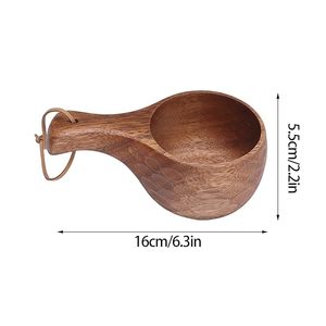 Taza Kuksa de Estilo Nórdico, Taza de Madera Hecha a Mano, Económica, para Café, Camping, Viajes y Uso al Aire Libre, por M/S SHAAD HANDICRAFTS - Product Image 3
