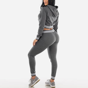 Conjunto Deportivo Ecológico para Mujer, Elástico en 4 Direcciones, con Sudadera con Capucha y Leggings, 2 Piezas (Poliéster/Algodón) - Product Image 6