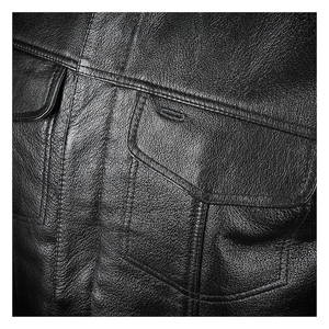 Professional Lawd Sports <b>Men's</b> Motorcycle <b>Leather</b> Vest Perforated Black <b>Leather</b> Biker Vest Silk Screen Printed Custom Autumn - Product Image 6