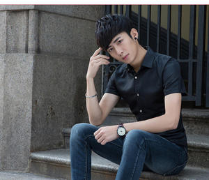 Customized Plain Plaid Raised Rubber Print Cotton/Bamboo Fiber Work Business Casual <b>Chinese</b> for Shirt - Product Image 4