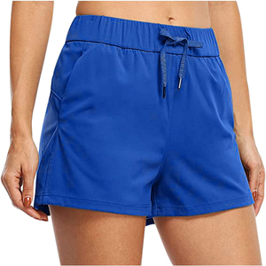 Shorts de sport en coton imperméables et respirants pour femme, taille haute, coupe skinny, motif écossais, noir, grande taille, basique, décontracté, coloré, pour l'été - Product Image 2