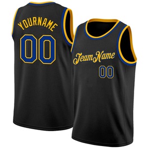 Camiseta de Baloncesto Personalizada Negra con Detalles Dorados, Uniforme de Equipo Sublimado con Diseño de Chimpancés, Ropa de Entrenamiento Profesional - Product Image 1