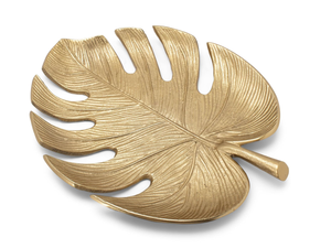 Plato para servir bombones en forma de hoja de tamaño personalizado Plato para servir dulces de color dorado de latón de hierro para comedor - Product Image 5