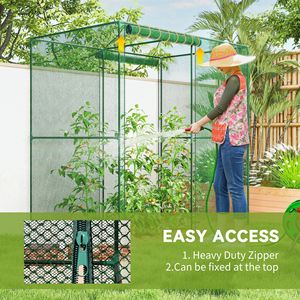 Rete per Orto 6x4x6, Tenda di Protezione per Coltivazioni con Porte con Cerniera per Piante - Product Image 6