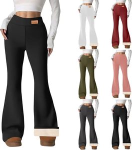 Women's Thermal Warm High Waist Leggings with <b>Tummy</b> <b>Control</b> Spandex/Polyester 220g Ankle-Length Yoga Workout Pants Pockets Black - Product Image 1