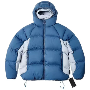 Chaqueta de Plumón con Capucha para Hombre, Chaqueta de Invierno con Aislamiento Térmico, Chaqueta de Estilo Expedición Gruesa, Cálida y Resistente al Viento para Senderismo al Aire Libre - Product Image 1