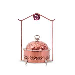 Cacerola de Lujo con Caligrafía Árabe Cortada con Láser Dorado y Tapa de Plata Martillada, Olla Aislada Premium para Mantener la Comida Caliente Durante el Ramadán - Product Image 3