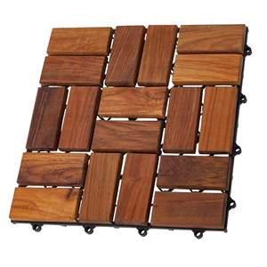 Oferta Especial: Baldosas de Madera Cuadradas de Teca, Caoba, Sungkai, Suar y Albasia para Casas Residenciales Clásicas y Modernas - Product Image 5