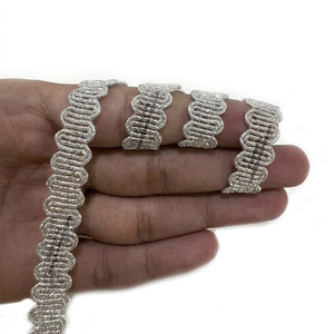 Silver Scroll Gimp <b>Braid</b> Lace With Metallic Thread For Ceremonial Uniforms Regalia Jackets Caps And Decorative Trimming - Product Image 4