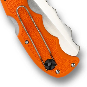 Navajas Plegables con Empuñadura Naranja, Hoja Dentada Plateada, Espina Curva, Orificio de Apertura Ovalado y Clip de Alambre para Tareas Diarias al Aire Libre - Product Image 6