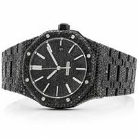 Мужские часы Iced Out в стиле хип-хоп с автоматическим механизмом, инкрустированные бриллиантами, черные, с муассанитом, модные ювелирные изделия для делового использования