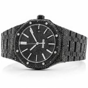Men's Iced Out Hip Hop Bussdown Automatic Diamond <b>Watch</b> <b>Black</b> Moissanite Fashion Jewelry for Business Use - Product Image 4