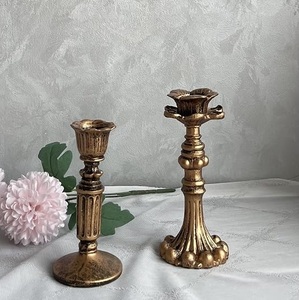 KRAFT WORLD <b>Brass</b> <b>Candlestick</b> Holder Set Vintage Style Handmade Eco-Friendly Durable for Home Decoration - Product Image 3