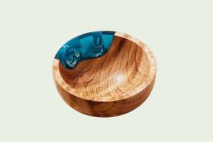 Juego de Tazones para Ensalada de Madera de Mango y Acacia, Tazón Grande de Madera Natural, Hecho a Mano, Ecológico, Resistente a la Decoloración, para el Hogar - Product Image 3