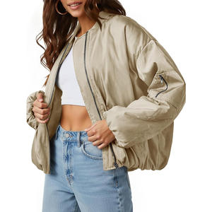 Blouson Bomber Femme Confortable et Personnalisable Coupe Décontractée Zippé Broderie Camouflage Imperméable Respirant Logo - Product Image 2