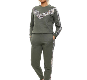 Conjunto Deportivo de Felpa Transpirable con Capucha para Mujer, Manga Larga, Cuello Redondo, Pantalones Casuales con Bolsillos Laterales, Ropa de Verano - Product Image 3