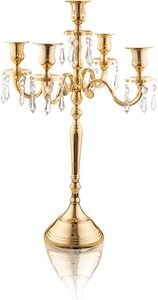 Centre de table de mariage haut de gamme, décoration intérieure de luxe, accent de table en cristal, décoration royale pour la maison, porte-bougie design - Product Image 3