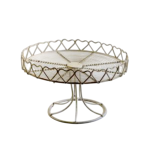 Novelty Round Metal Wire Storage Rack With Spiral Base Industrial Style Standing Type For Kitchen Tableware Display Decor - Product Image 3