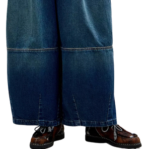 Pantalones Vaqueros de Mezclilla para Hombre, Corte Ancho Medio, Ajuste Holgado Informal, Secado Rápido, Transpirables, 100% Algodón, Azules, Pantalones de Trabajo con Bolsillos Utilitarios, Corte Recto - Product Image 5
