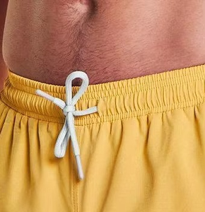 Shorts de bain jaunes personnalisés pour hommes, séchage rapide, taille élastique avec cordon de serrage, shorts de plage d'été légers, décontractés et sportifs - Product Image 3
