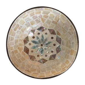 Coconut shell bowl featuring handcrafted carving eco friendly material smooth finish for <b>kitchen</b> display - Product Image 1