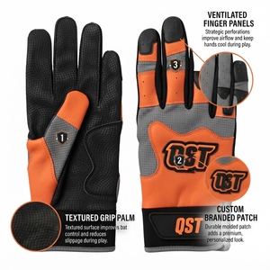 Youth Adult Baseball Batting Gloves Custom Logo Lightweight Flexible Baseball <b>Game</b> Gloves Training Gear Hitting Gloves for team - Product Image 3