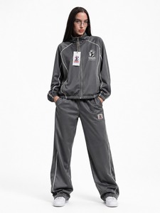 Conjunto Deportivo para Mujer, Chaqueta y Pantalones Cortavientos Transpirables, para Entrenamiento, Running y Ejercicio - Product Image 1