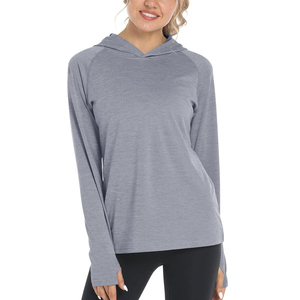 Women's Lightweight Performance <b>Hoodie</b> Long Sleeve Breathable Quick Dry Yoga Fitness Training Running <b>Workout</b> Activewear Top - Product Image 4