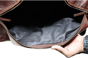 กระเป๋าเดินทางแฟชั่นสุดหรู หนังแท้ กระเป๋าสะพายข้างแบบดัฟเฟิล กระเป๋าสำหรับวันหยุดสุดสัปดาห์ กันน้ำ กระเป๋ากีฬา ผ้าแคนวาสเคลือบแว็กซ์  โลโก้สั่งทำได้  สำหรับทุกเพศ - Product Image 5