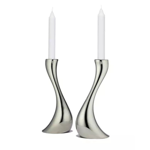 Modern Stainless Steel Candlestick Holder Set Of 2 Taper <b>Candle</b> Holders For Home Wedding Tableware Decoration - Product Image 1