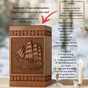 Custom Engraved Wooden Resin Urn <b>Box</b>: Pet/Human <b>Memorial</b> Keepsake urn <b>Memorial</b> Keepsake by AYAANS - Product Image 4