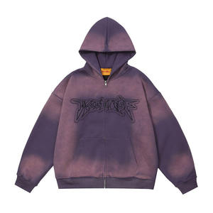 เสื้อฮู้ดซิปแบบย้อมสีเอซิด 400 GSM รุ่นสั่งทำพิเศษ |   เสื้อฮู้ดดี้โอเวอร์ไซส์แบบหนา |   เสื้อฮู้ดสตรีทแวร์ปักลาย |   ผู้ผลิต OEM ODM - Product Image 2