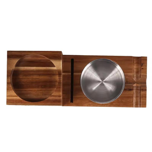 Cenicero de Madera para Cigarros, Ceniceros de Lujo para Exteriores con 4 Ranuras Resistentes, Cenicero de Madera para Exteriores, Hogar, Patio y Bar - Product Image 3