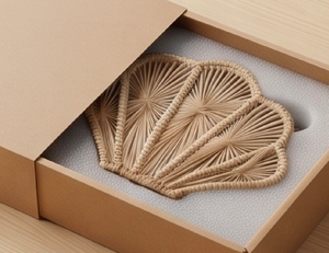 Boîte à mouchoirs en forme de coquille de bambou faite à la main, design bohème, porte-serviettes décoratif pour la cuisine et l'hôtellerie - Product Image 6