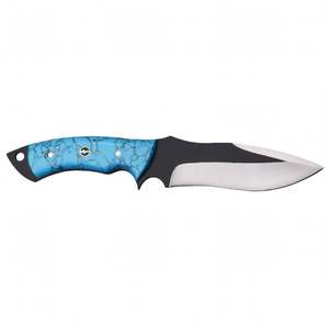 Outil utilitaire d'extérieur personnalisé à lame pleine avec manche en résine composite turquoise - Product Image 1