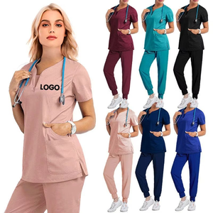 Wholesale Custom Logo <b>Scrubs</b> for Women Set Polyester Cotton Nursing <b>Scrubs</b> Uniforms Sets Nurse Medical <b>Scrubs</b> Jogger Sets - Product Image 5