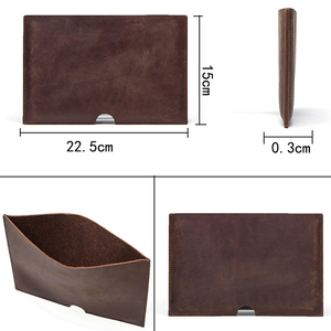 Housse pour tablette en cuir véritable, pochette pour tablette, marron, étui de protection souple pour tablette, étui pour tablette pour les voyages d'affaires, en cuir - Product Image 2